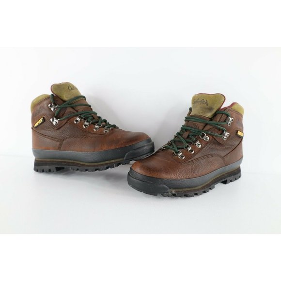 Vintage 90s Cabelas Mens 10 B Goretex Leather Waterproof Hiking Boots Brown main image 6